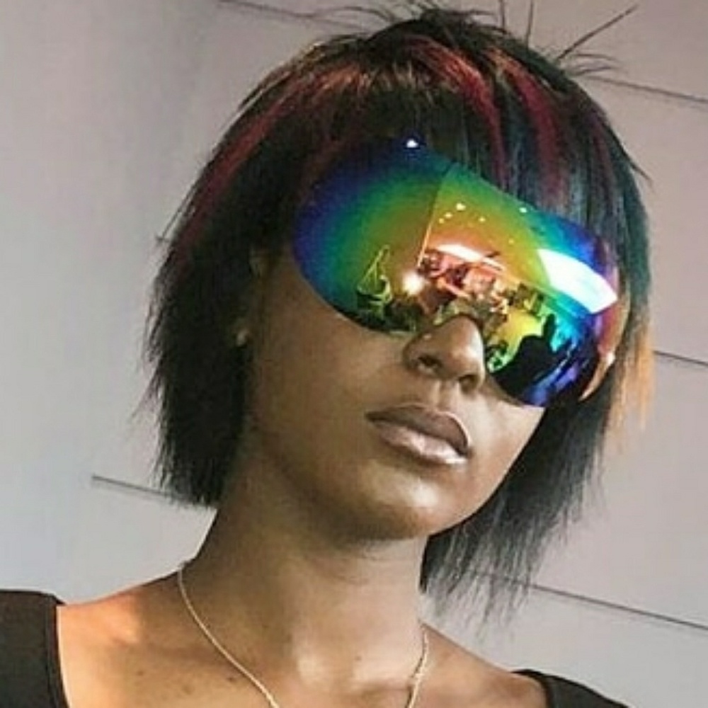 Futuristic Large Sun visor style sunglasses